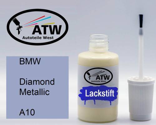 BMW, Diamond Metallic, A10: 20ml Lackstift, von ATW Autoteile West.